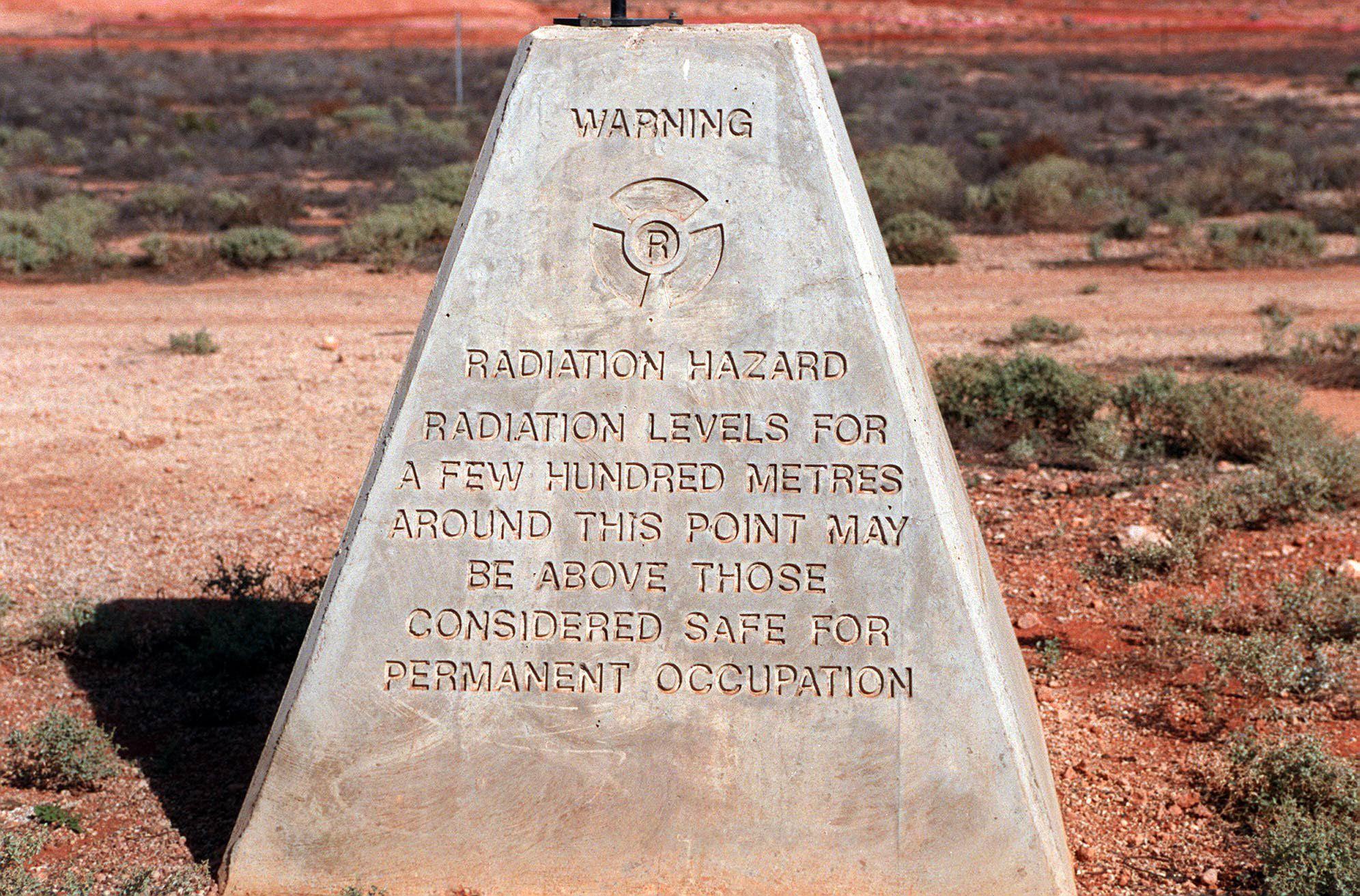 Concrete plinth at Maralinga. Reprinted with permission of Brenton Edwards / Newspix